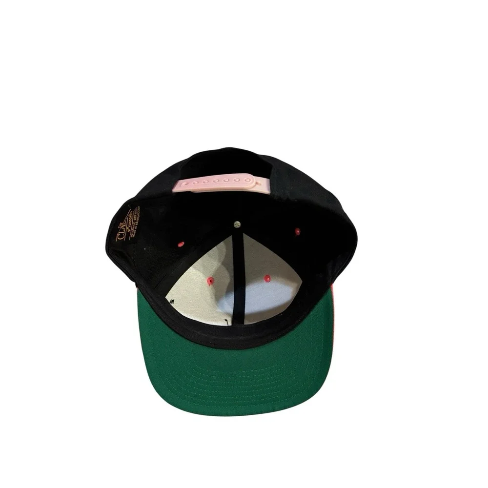 LSX‎ Racing SnapBack Hat Black Pink Metal Laser Cut Logo Lightweight Casual